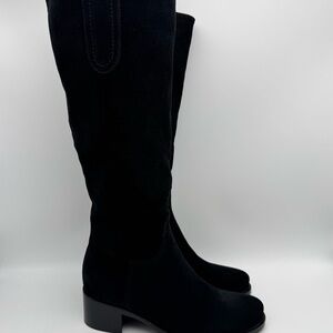 La Canadienne Polly Knee High Boot, Black Suede, Women's Size 6 M